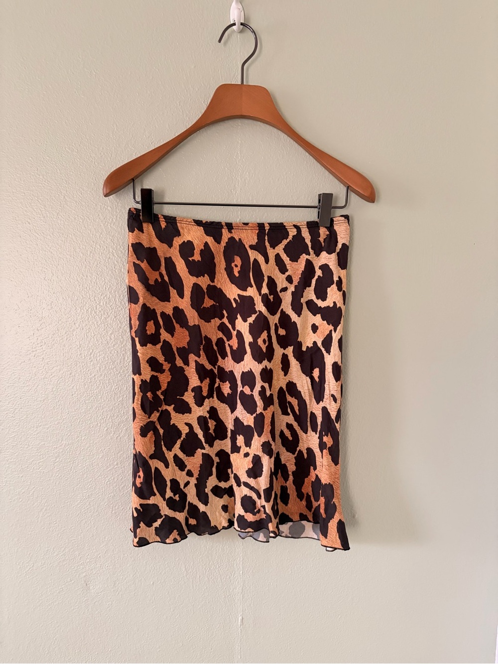 NWT Musier Paris Leone Leopard Slip Skirt